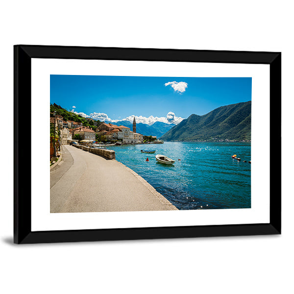 Boka Kotor Bay In Montenegro Canvas Wall Art-3 Horizontal-Gallery Wrap-25" x 16"-Tiaracle