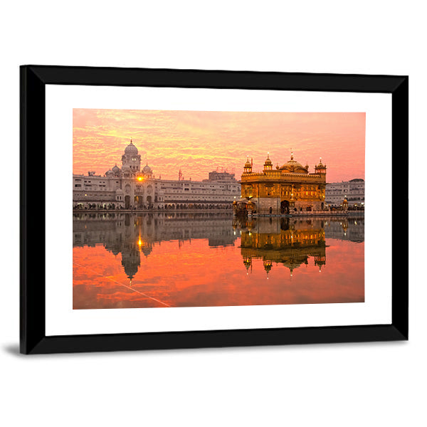 Golden Temple in Amritsar India Canvas Wall Art-1 Piece-Framed Print-30" x 20"-Tiaracle