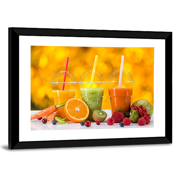 Fresh Juice Mix Fruit Canvas Wall Art