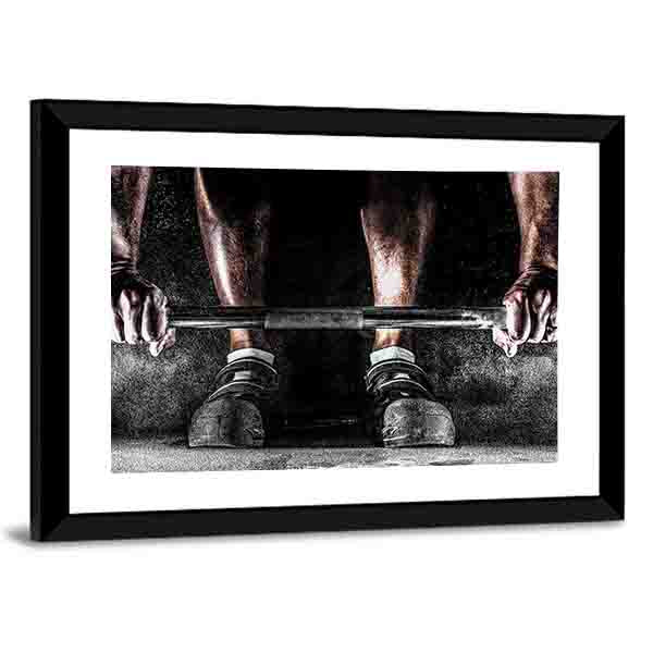 Bodybuilder Man Motivational Canvas Wall Art-3 Horizontal-Gallery Wrap-25&quot; x 16&quot;-Tiaracle