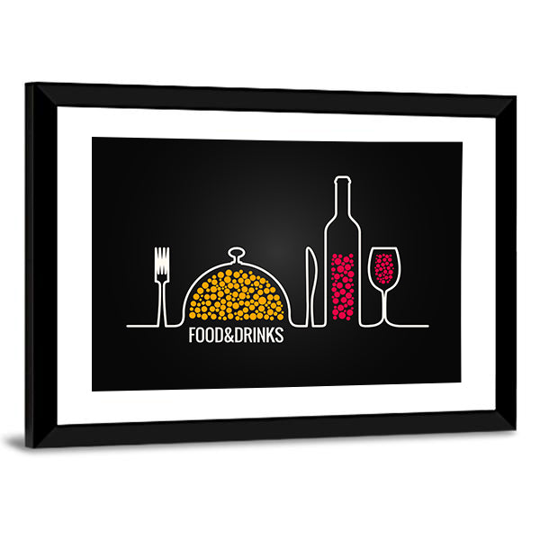 Food And Drink Menu Canvas Wall Art