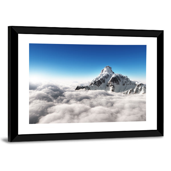Mountain Above The Clouds Canvas Wall Art-3 Horizontal-Gallery Wrap-25" x 16"-Tiaracle