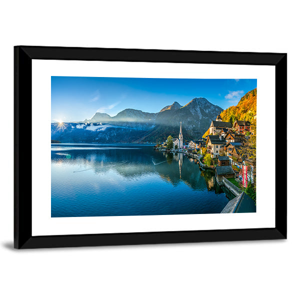 Hallstatt Mountain Village Canvas Wall Art