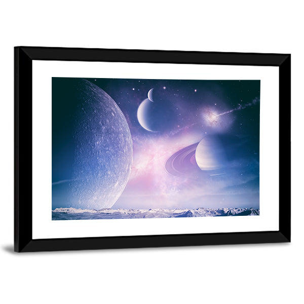 Abstract Fantasy Backgrounds Canvas Wall Art-1 Piece-Framed Print-20" x 16"-Tiaracle
