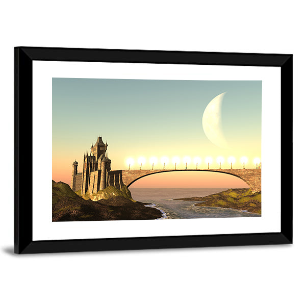 Moravian Castle Canvas Wall Art-1 Piece-Framed Print-20" x 16"-Tiaracle