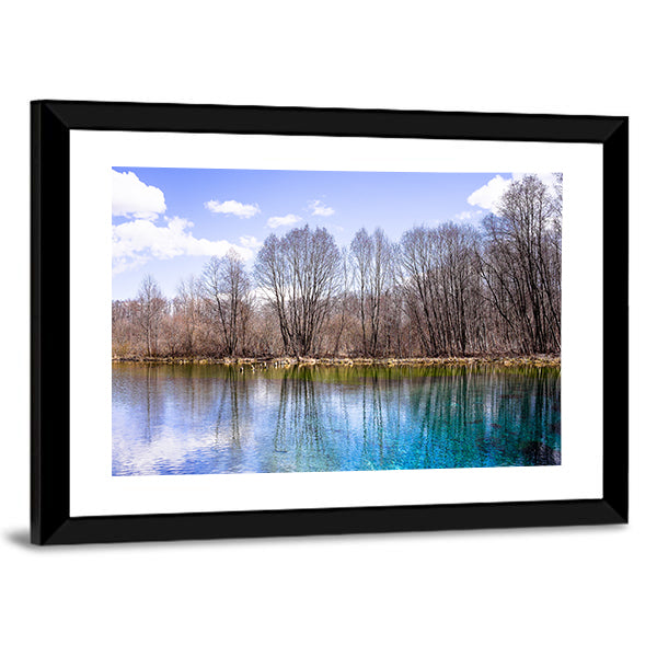 Blue Lake Of Kazan Canvas Wall Art-1 Piece-Framed Print-20" x 16"-Tiaracle