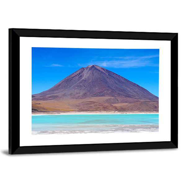 Laguna Verde Bolivia Lake and Volcano Canvas Wall Art