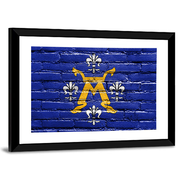 Flag Of Turku Finland Canvas Wall Art-1 Piece-Framed Print-42" x 14"-Tiaracle
