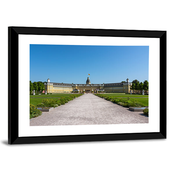 Karlsruhe Palace Canvas Wall Art-1 Piece-Framed Print-42" x 14"-Tiaracle