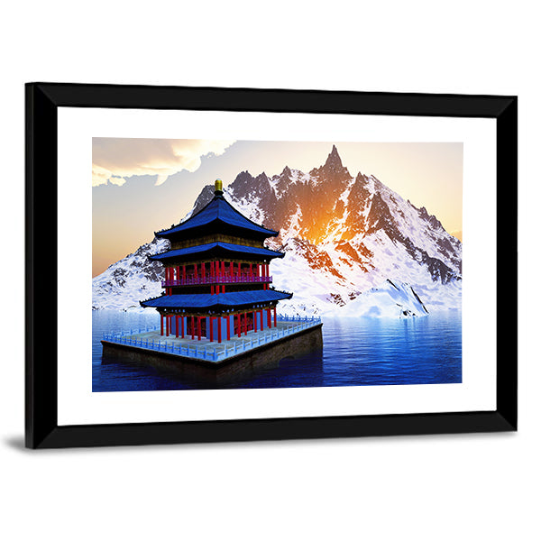 Buddhist Shrine In Bhutan Canvas Wall Art-1 Piece-Framed Print-30" x 20"-Tiaracle