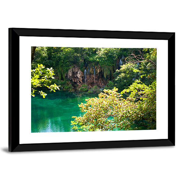 Emerald Forest Lake Canvas Wall Art