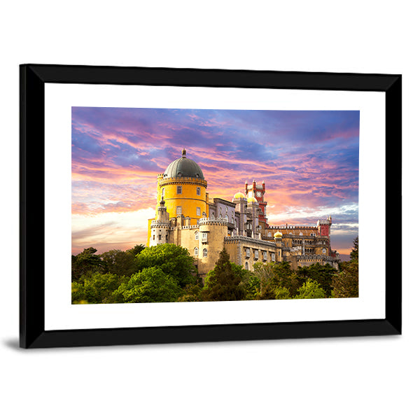 Fairy Palace In Sintra Portugal Canvas Wall Art-1 Piece-Framed Print-30" x 20"-Tiaracle