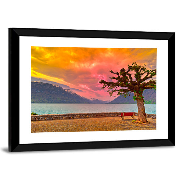 Lake Brienzer at Sunset Canvas Wall Art