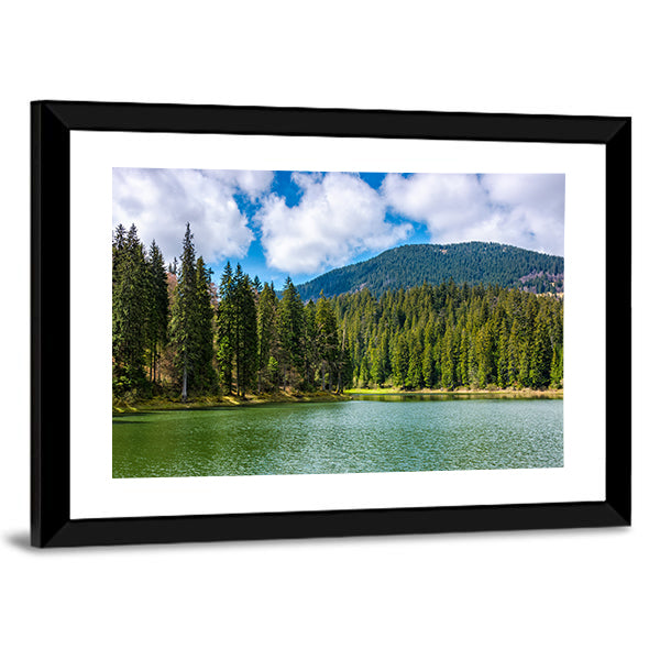 Mountain Lake Synevir Canvas Wall Art-1 Piece-Framed Print-42" x 14"-Tiaracle