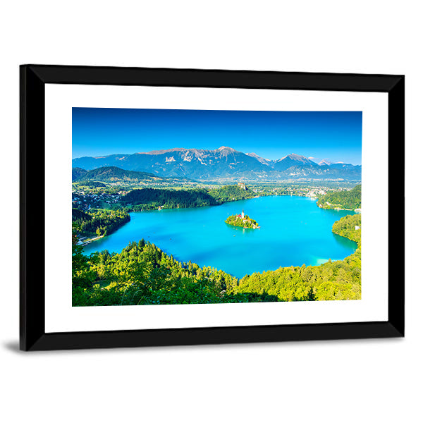 Bled Lake Slovenia Canvas Wall Art-1 Piece-Framed Print-30" x 20"-Tiaracle