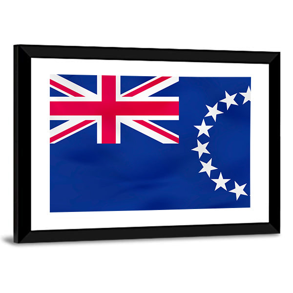 Cook Islands Flag with Circle of Stars Canvas Wall Art