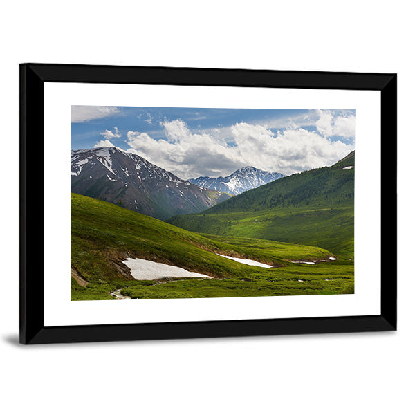 Mountain Lake West Siberia Canvas Wall Art