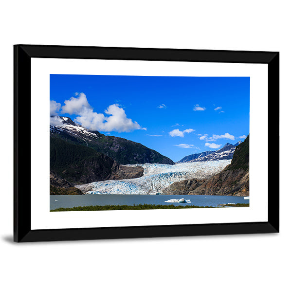 Mendenhall Glacier And Lake In Juneau Canvas Wall Art