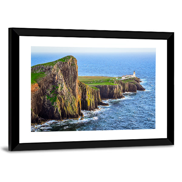 Neist Point Lighthouse Canvas Wall Art-1 Piece-Framed Print-30" x 20"-Tiaracle