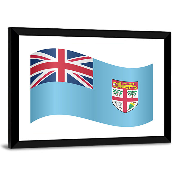 Fijian National Official Flag Canvas Wall Art-1 Piece-Framed Print-42" x 14"-Tiaracle