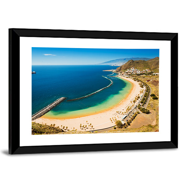 Beach Las Teresitas Canvas Wall Art-3 Horizontal-Gallery Wrap-25" x 16"-Tiaracle