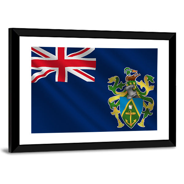 Flag Of Pitcairn Islands Canvas Wall Art-1 Piece-Framed Print-20" x 16"-Tiaracle
