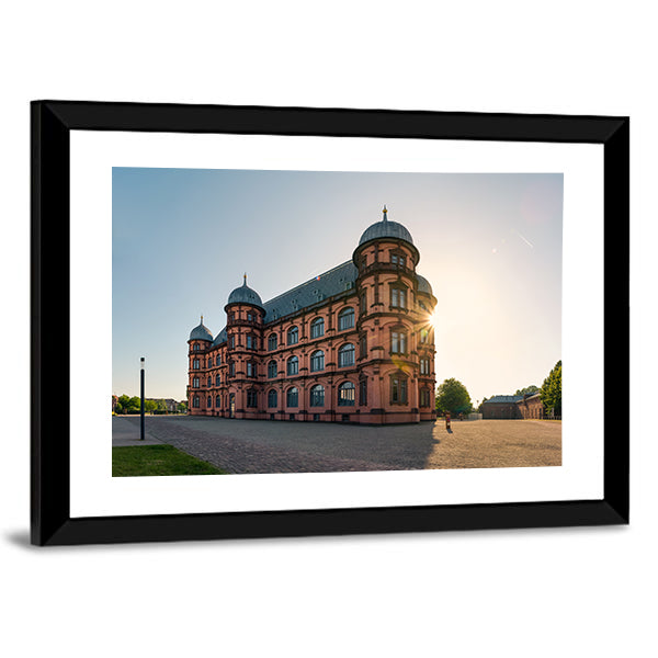 Gottesaue Palace Canvas Wall Art-1 Piece-Framed Print-42" x 14"-Tiaracle
