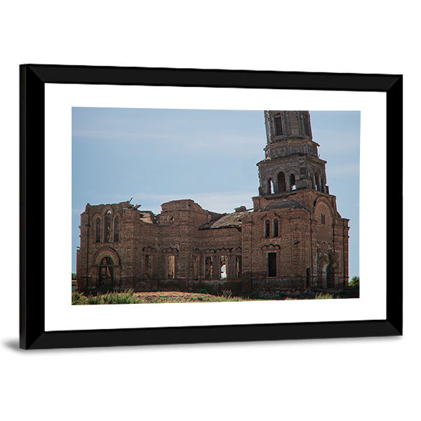 Ruined Kazan Church and Bell Tower Canvas Wall Art