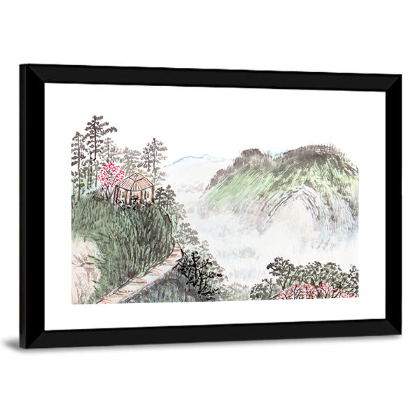 Chinese Landscape Abstract Canvas Wall Art