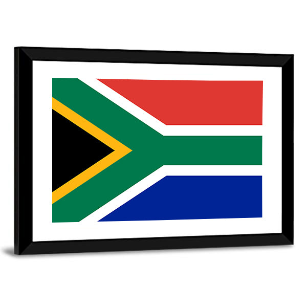 Flag Of South Africa Canvas Wall Art-1 Piece-Framed Print-30" x 20"-Tiaracle