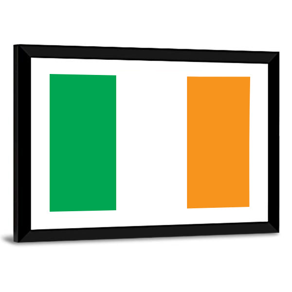 Ireland Flag Canvas Wall Art-1 Piece-Framed Print-30" x 20"-Tiaracle