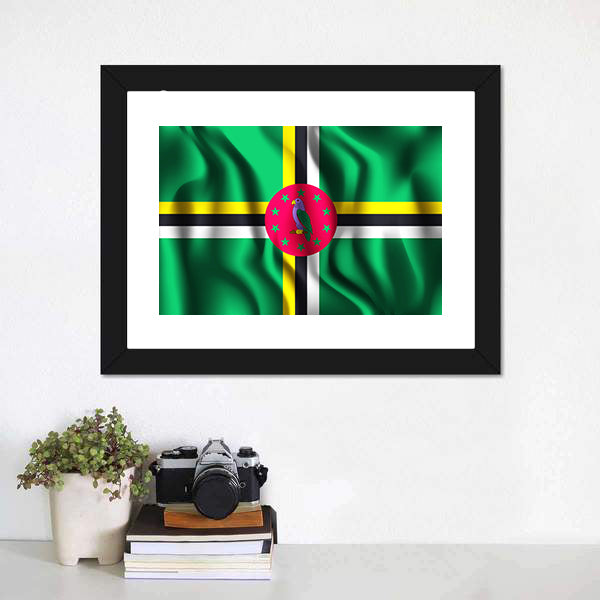 Flag Of Dominica Canvas Wall Art-5 Horizontal-Gallery Wrap-22" x 12"-Tiaracle
