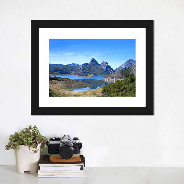 Mountain Landscape With Small Lake In Spain Canvas Wall Art-5 Horizontal-Gallery Wrap-22" x 12"-Tiaracle
