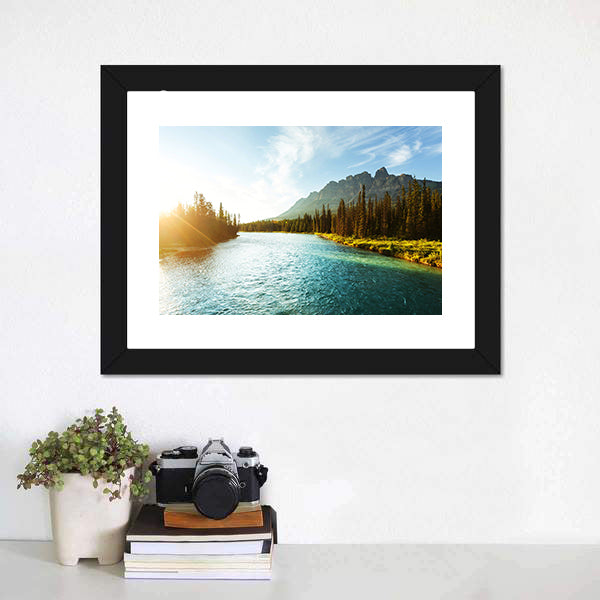 Castle Mountain Canvas Wall Art-3 Horizontal-Gallery Wrap-25" x 16"-Tiaracle