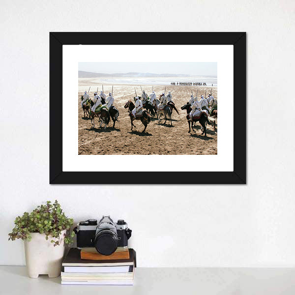Fantasia On The Beach Of Essaouira Canvas Wall Art-5 Horizontal-Gallery Wrap-22" x 12"-Tiaracle