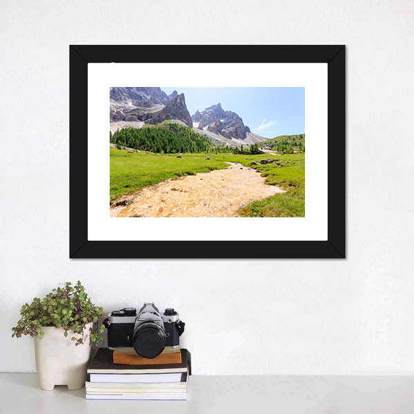 Mountain Peaks View Canvas Wall Art-5 Horizontal-Gallery Wrap-22" x 12"-Tiaracle
