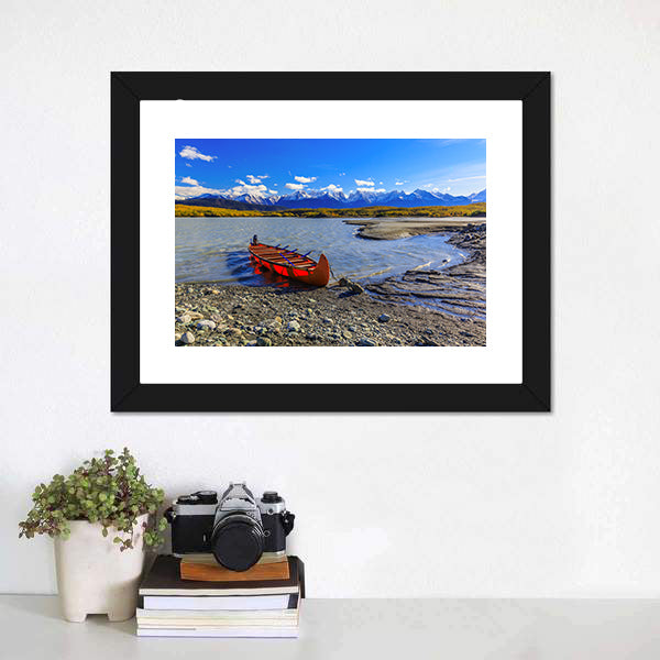 Glacial Lake Of Davidson Canvas Wall Art-5 Horizontal-Gallery Wrap-22" x 12"-Tiaracle