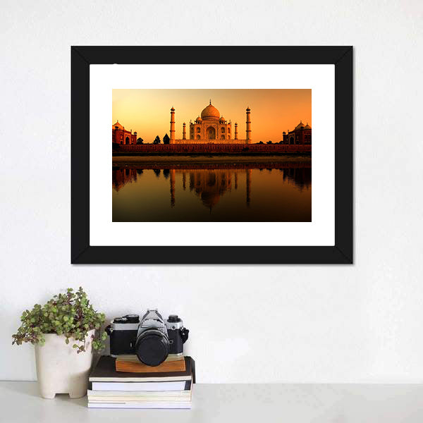 Beautiful Taj Mahal Canvas Wall Art-5 Horizontal-Gallery Wrap-22" x 12"-Tiaracle