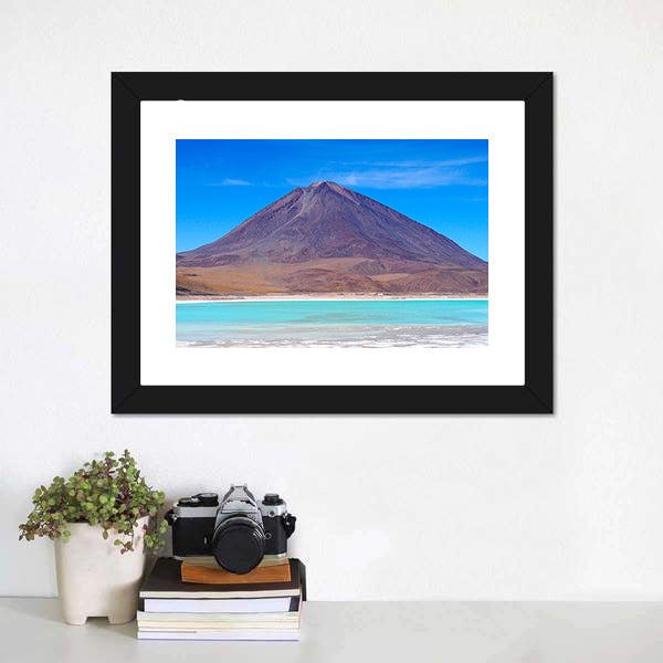 Laguna Verde Bolivia Lake and Volcano Canvas Wall Art
