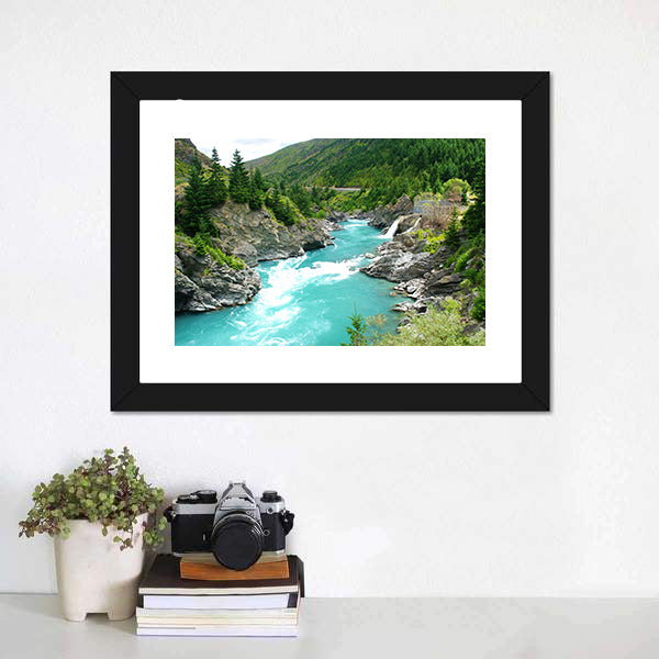 Kawarau River and Forest Canvas Wall Art