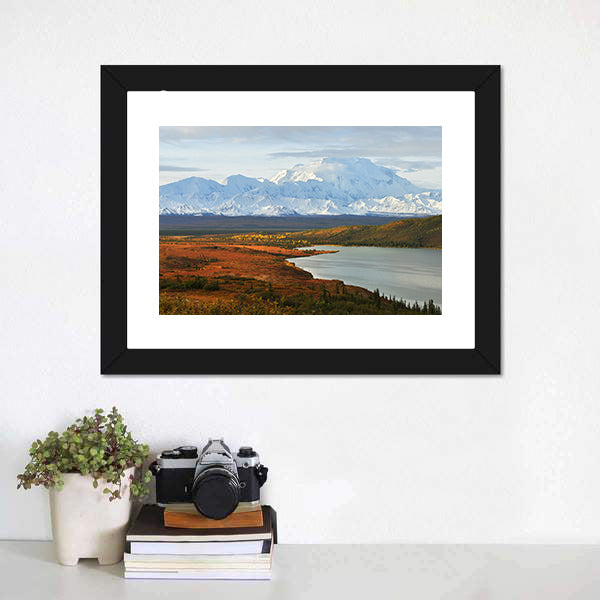 Denali Mountain And Wonder Lake At Sunrise Canvas Wall Art-5 Horizontal-Gallery Wrap-22" x 12"-Tiaracle