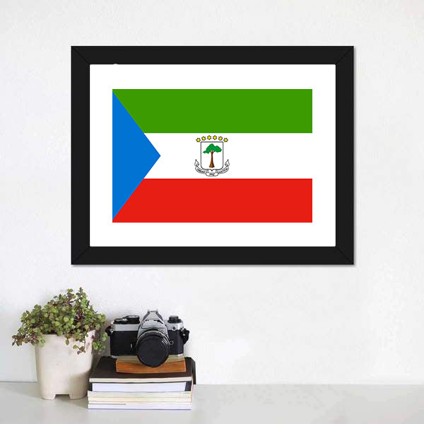 Guinean National Official Flag Canvas Wall Art-5 Horizontal-Gallery Wrap-22" x 12"-Tiaracle