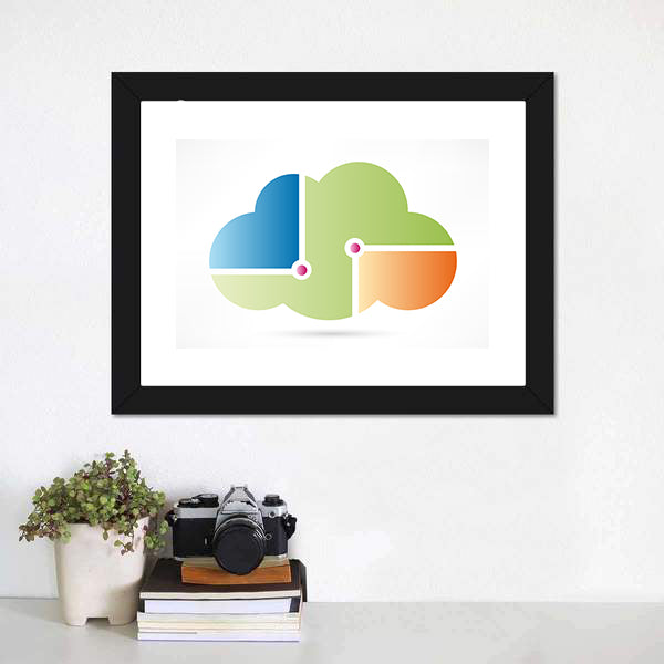Four-quadrant Cloud Computing Icon Canvas Wall Art