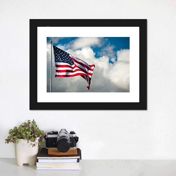 American Flag Canvas Wall Art-5 Horizontal-Gallery Wrap-22" x 12"-Tiaracle