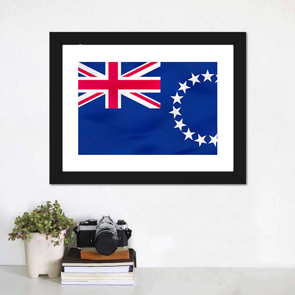 Cook Islands Flag with Circle of Stars Canvas Wall Art