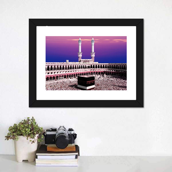 Holy Kaaba at Dusk Canvas Wall Art
