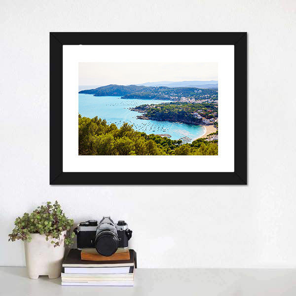 Costa Brava Calella Aerial View Canvas Wall Art-5 Horizontal-Gallery Wrap-22" x 12"-Tiaracle