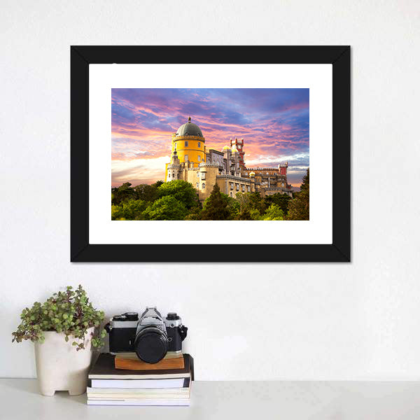 Fairy Palace In Sintra Portugal Canvas Wall Art-5 Horizontal-Gallery Wrap-22" x 12"-Tiaracle