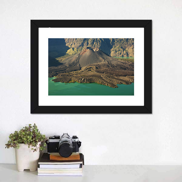 Caldera Lake and Volcano, Indonesia Canvas Wall Art