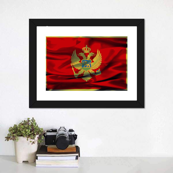 Montenegrin Flag Canvas Wall Art-5 Horizontal-Gallery Wrap-22" x 12"-Tiaracle